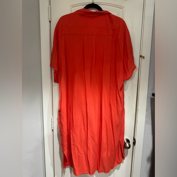 H&M Loose fitting bright coral dress Size 16 - Picture 6 of 6